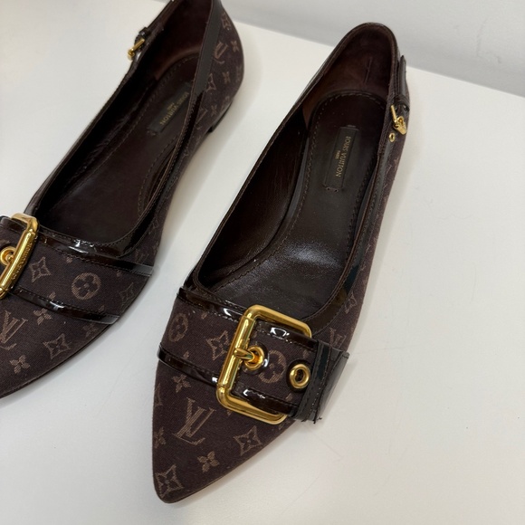 Authentic Louis Vuitton Brown Canvas Ballet Flats - size 36 - Picture 6 of 8